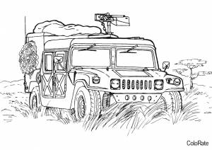 Раскраска Джип Hummer