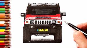 How to draw a Hammer car