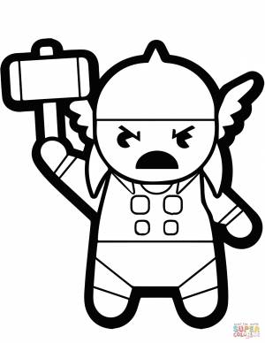 Раскраска Мультяшный Тор