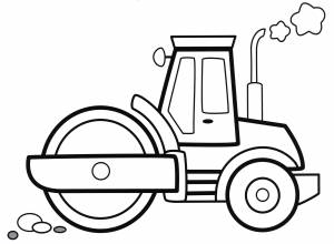 Раскраска Дорожный каток