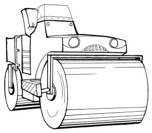 Раскраска Строительный каток