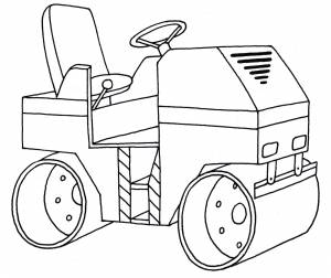 Раскраска Каток для асфальта