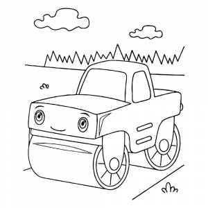 Раскраска Каток из Синего Трактора