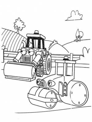 Два асфальтоукладчика катка