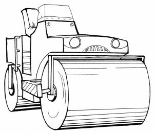 Раскраска машина каток