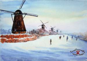 Рисунок акварельный КИНДЕРДЕЙК