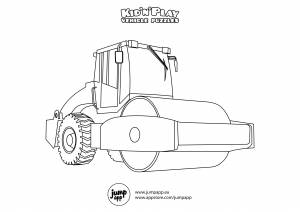 Раскраска машина каток