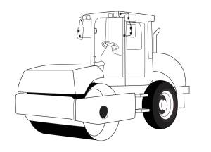 Раскраска машина каток