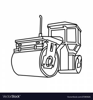 Раскраска машина каток