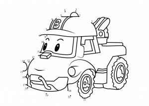 Раскраска поли робокар баки