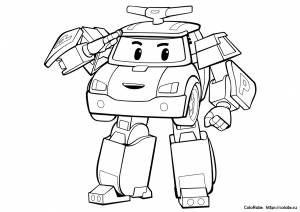 Раскраска Поли отдает честь