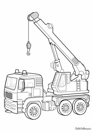 Раскраска Автокран