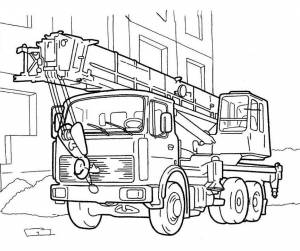 Раскраска Автокран