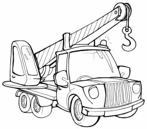 Раскраска Грузовик-автокран