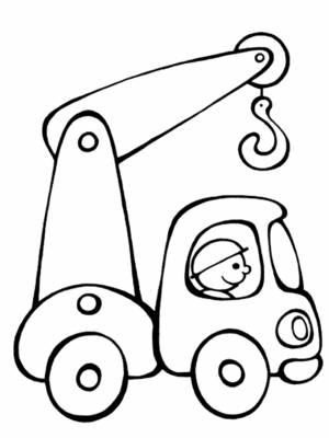 Раскраски Автокран   в формате