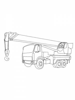 Раскраски Автокран   в формате