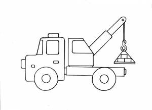 Раскраска Подъёмный Кран