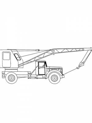 Раскраска Автокран картинка для мальчиков