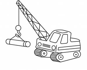 Раскраски Подъемный кран для детей