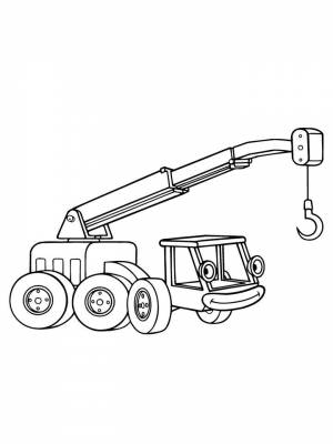 Раскраски Автокран   в формате