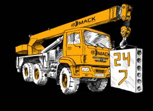 Автокран рисунок