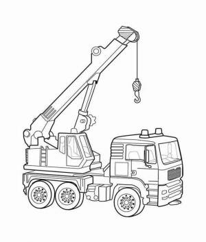 Автокран раскраска