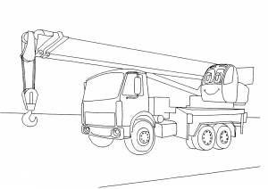 Раскраска Подъёмный Кран