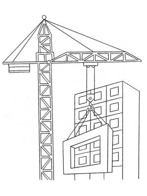 Раскраска Подъемный кран
