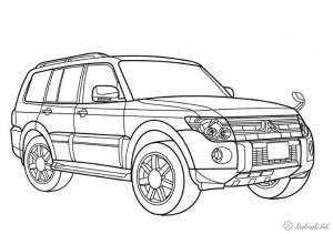 Mitsubishi Pajero раскраска для мальчиков