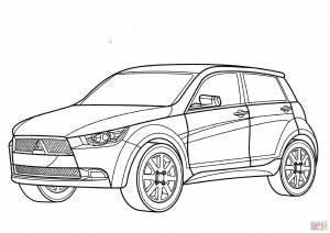Раскраска Внедорожник Mitsubishi CX