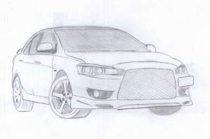 Рисунок Mitsubishi Lancer X