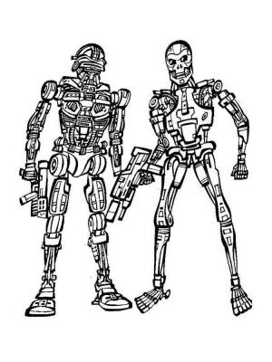 Раскраска Терминатор