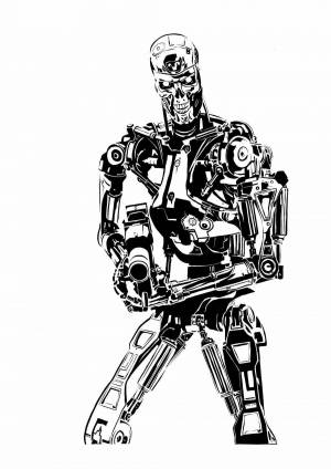 Рисунки робот терминатор