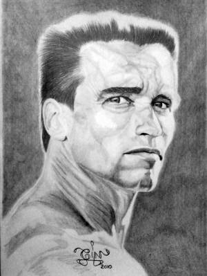 Терминатор Шварценеггер портрет