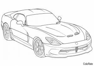 Раскраска Dodge Viper SRT
