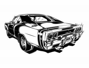 Раскраска додж