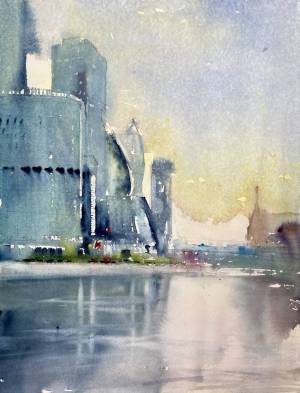 Москва-сити в дождь