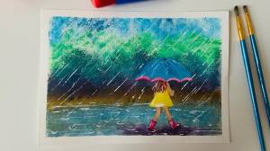 Как нарисовать дождь