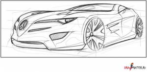 Рисуем машину в Adobe Photoshop, как нарисовать гоночную машину