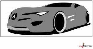 Рисуем машину в Adobe Photoshop, как нарисовать гоночную машину