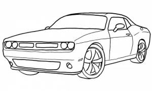 Раскраски Додж челленджер