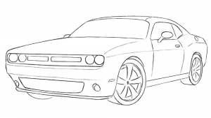 Как нарисовать Dodge Challenger
