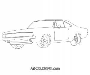 Додж чарджер раскраска