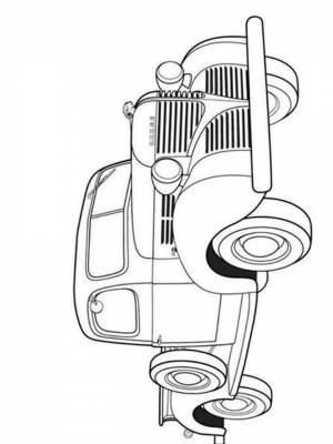 Картинка машины Додж раскраска на листе  для девочек