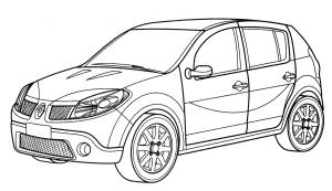 Раскраска Renault Sandero