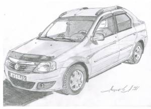 Раскраска рено логан