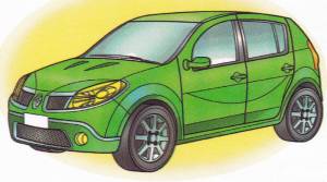 Раскраска Renault Sandero
