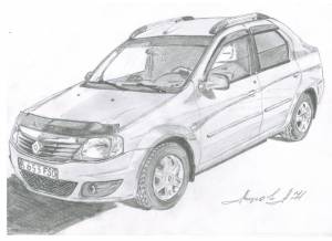 Раскраска рено логан