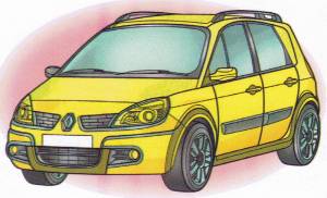 Раскраска Renault Scenic