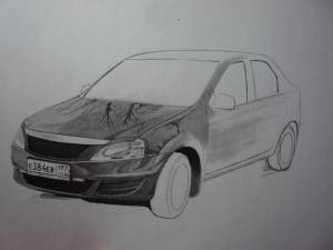 Карандашный рисунок Логана